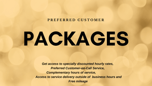 TO & FRO Errands and Professional Services Preferred Customer Package VIP / Preferred Customer-On Call Packages
